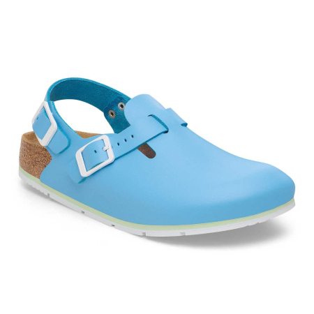 BIRKENSTOCK Clog TOKIO pro 1026232 + 1026233, Superlauf 2.0, sky blue Leder