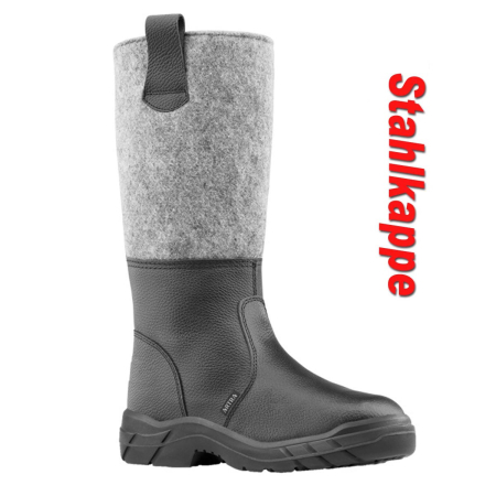 hochwertige Sicherheits Filzstiefel ARTRIC Gr. 41, absolut warm + bequem, MIT Stahlkappe S1P