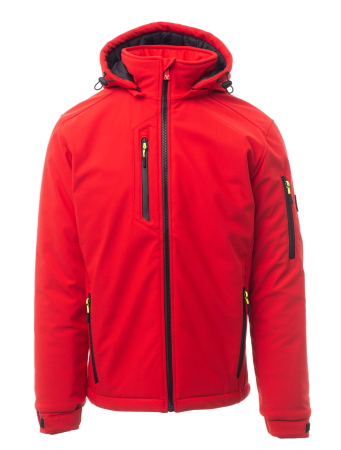 wattierte Winter Softshelljacke Stretch CREEK PAD, wind- und wasserdicht atmungsaktiv, rot