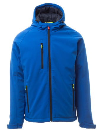 wattierte Winter Softshelljacke GALE PAD, wind- und wasserdicht atmungsaktiv, royalblau