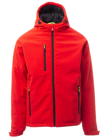 wattierte Winter Softshelljacke GALE PAD, wind- und wasserdicht atmungsaktiv, rot