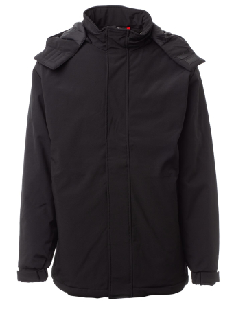 wattierter Winter Softshell-Parka NORDET, wind- und wasserdicht atmungsaktiv, schwarz